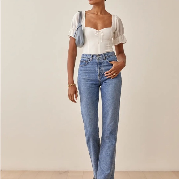 Reformation Tops - Reformation Delevan Top Gossamer